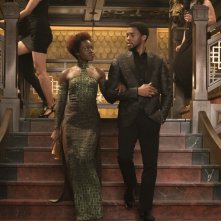 Black Panther: un'immagine di Lupita Nyong'O e Chadwick Boseman