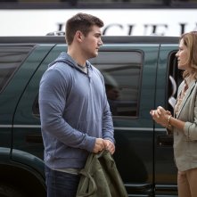 Ore 15:17 - Attacco al treno, Jenna Fischer e Alek Skarlatos in una scena del film