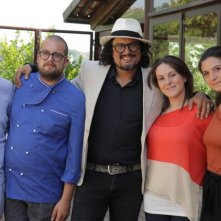 Alessandro Borghese con i ristoratori concorrenti di 4 ristoranti