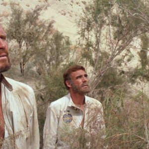 Il pianeta delle scimmie: Charlton Heston in una scena del film