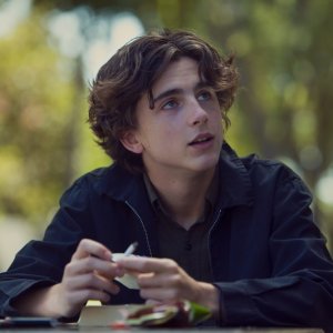 Lady Bird: Timothée Chalamet in una scena del film