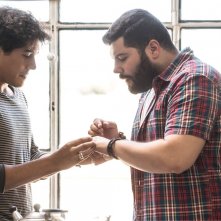 Puoi baciare lo sposo: Salvatore Esposito e Cristiano Caccamo in una scena del film