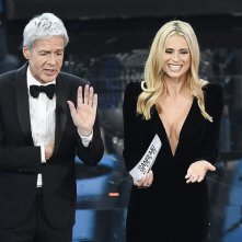 Michelle Hunziker e Claudio Baglioni a Sanremo 2018
