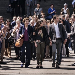 Nome di donna: Cristiana Capotondi, Stefano Scandaletti e Michela Cescon in una scena del film