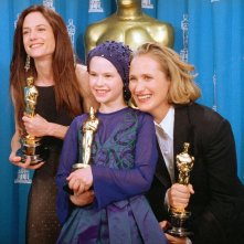 Jane Campion, Holly Hunter e Anna Paquin con gli Oscar conquistati per Lezioni di piano