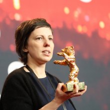 Berlino 2018: Adina Pintilie durante la conferenza dei premiati