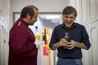 Una festa esagerata: Vincenzo Salemme e Vincenzo Borrino in una scena del film
