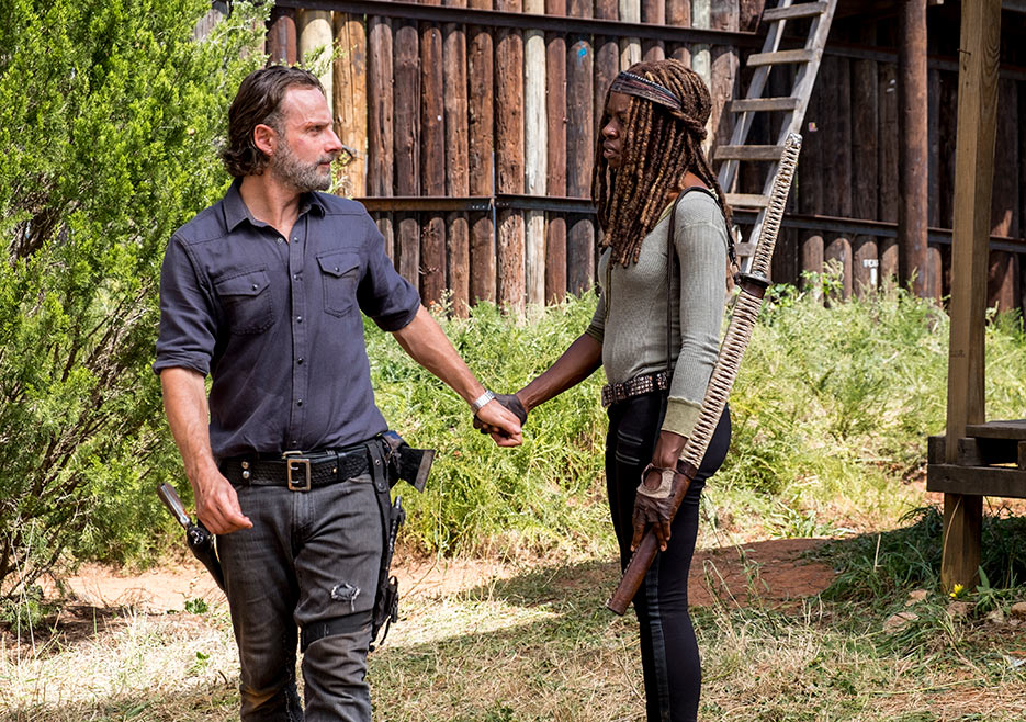 The Walking Dead: Andrew Lincoln e Danai Gurira in una foto di The Key