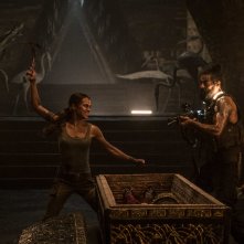Tomb Raider: Alicia Vikander in una scena del film