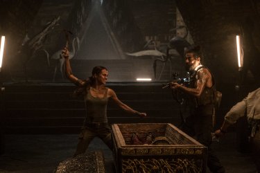 Tomb Raider: Alicia Vikander in una scena del film