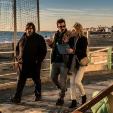 Io c'è: Margherita Buy, Giuseppe Battiston ed Edoardo Leo in una scena del film