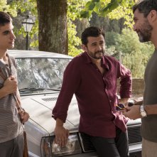 Quanto basta: Vinicio Marchioni, Luigi Fedele e Nicola Siri in una scena del film