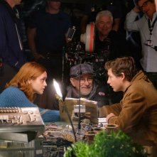 Ready Player One: Tye Sheridan, Olivia Cooke e Steven Spielberg sul set del film