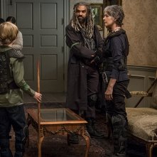 The Walking Dead: Melissa McBride, Khary Payton, Macsen Lintz  nell'episodio Do Not Send Us Astray