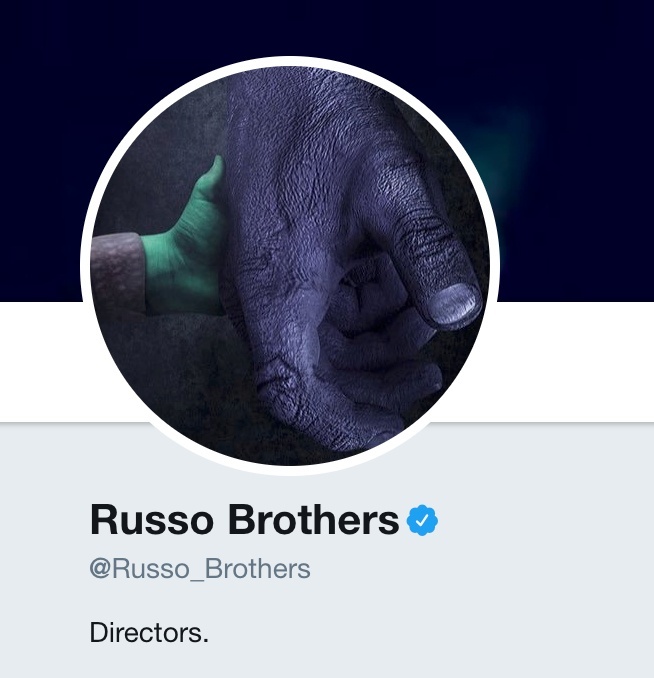 Avengers: Infinity War, la nuovo foto profilo dei fratelli Russo su Twitter