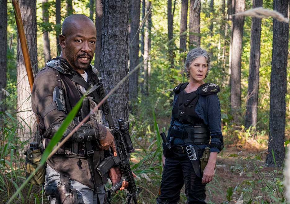 The Walking Dead: Lennie James e Melissa McBride in una foto di Still Gotta Mean Something