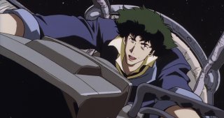 Cowboy Bebop: Spike mentre pilota un astronave