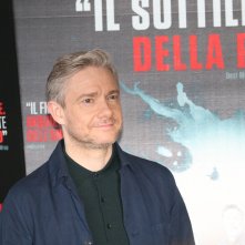Uno scatto di Martin Freeeman a Roma al photocall di Ghost Stories