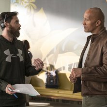 Rampage - Furia animale: Dwayne Johnson e il regista Brad Peyton sul set del film