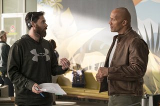 Rampage - Furia animale: Dwayne Johnson e il regista Brad Peyton sul set del film