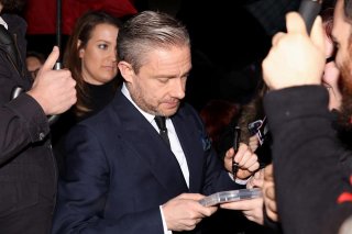 Martin Freeman sul red carpet del Lucca Film Festival