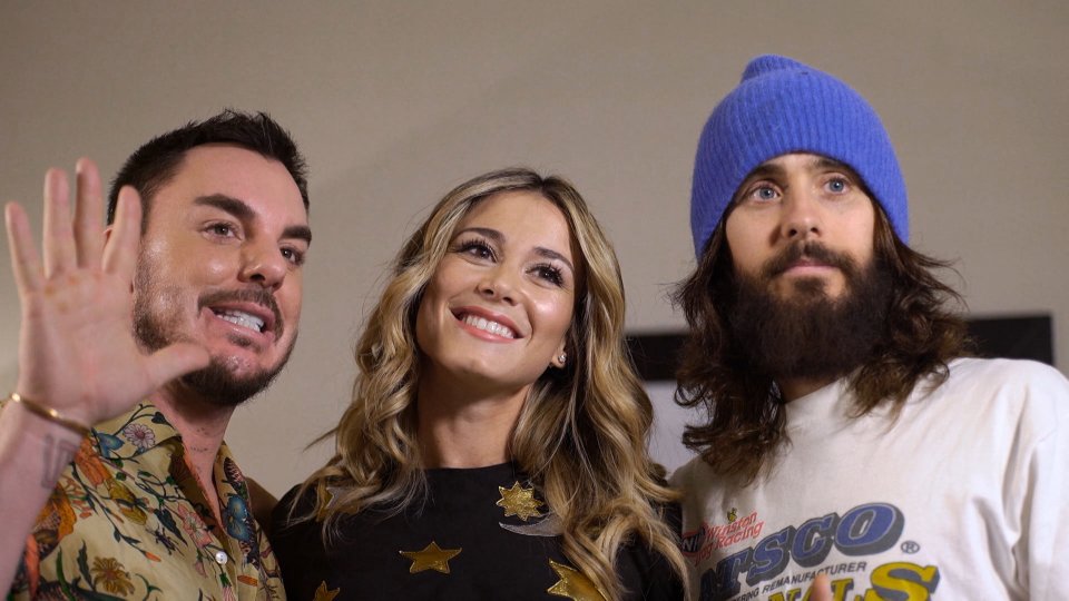 Jared Leto e i 30 Seconds to Mars in studio con Diletta Leotta