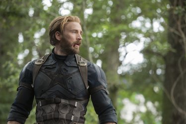 Avengers: Infinity War, Chris Evans in una scena del film