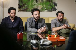 Si muore tutti democristiani: Walter Leonardi, Massimiliano Loizzi e Marco Ripoldi in un momento del film