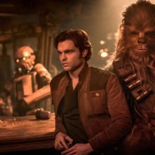 Solo: A Star Wars Story, Alden Ehrenreich a fianco di Chewbacca