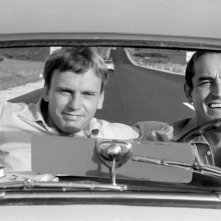 Jean-Louis Trintignant e Vittorio Gassman in una scena de Il sorpasso