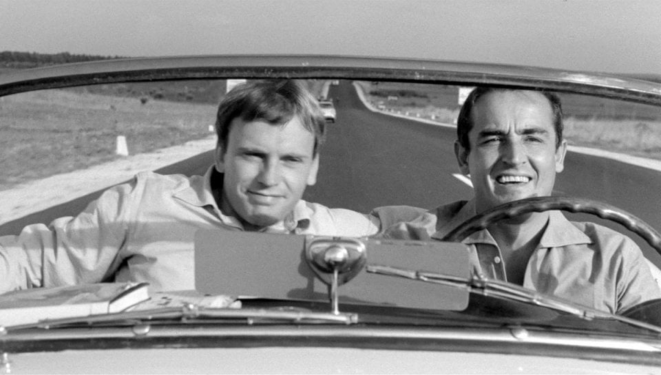 Jean-Louis Trintignant e Vittorio Gassman in una scena de Il sorpasso