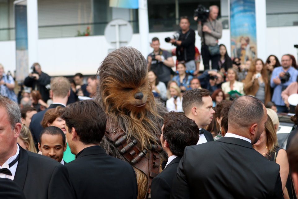 Cannes 2018: Chawbacca prima di entrare sul red carpet di Solo: A Star Wars Story