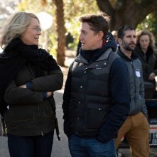 Halloween: Jamie Lee Curtis sul set col regista David Gordon Green