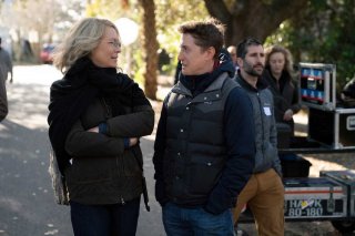Halloween: Jamie Lee Curtis sul set col regista David Gordon Green