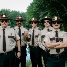 Super Troopers 2: Jay Chandrasekhar, Paul Soter, Kevin Heffernan, Erik Stolhanske e Steve Lemme in un'immagine promozionale del film