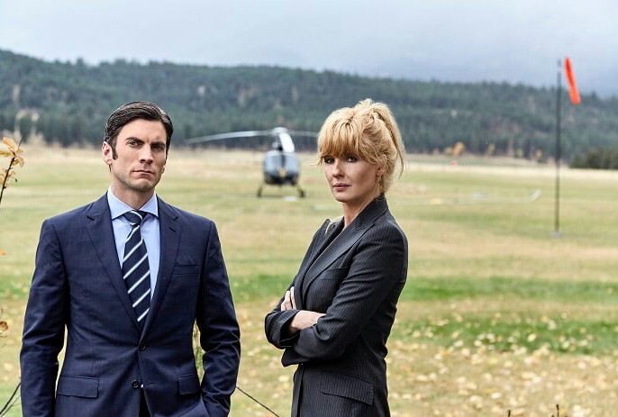 Yellowstone: Wes Bentley and Kelly Reilly in una scena della serie