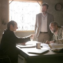 Io, Dio e Bin Laden: Nicolas Cage, Denis O'Hare e Rainn Wilson in una scena del film