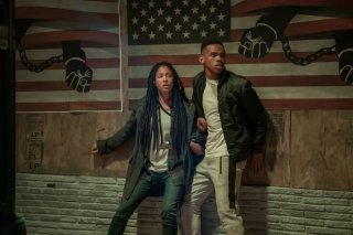 La prima notte del giudizio: Lex Scott Davis e Joivan Wade in un momento del film