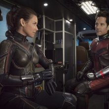 Ant-Man and the Wasp: Evangeline Lilly e Paul Rudd in una scena del film