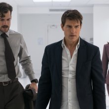 Mission: Impossible - Fallout: Tom Cruise, Henry Cavill e Rebecca Ferguson in una scena del film