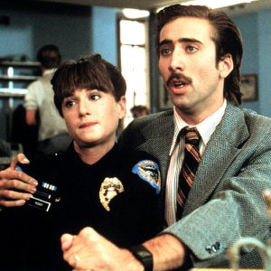 Arizona Junior: Nicolas Cage e Holly Hunter in una scena