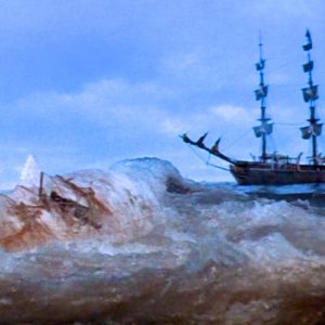 Moby Dick la balena bianca: una scena del film