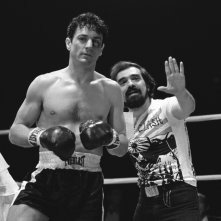 Robert De Niro e Martin Scorsese sul set del film Toro Scatenato