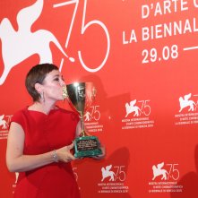 Venezia 2018: Olivia Colman al photocall dei premiati
