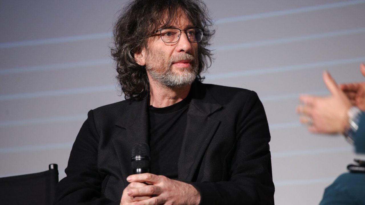 Neil Gaiman alla presentazione di Good Omens