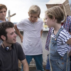 Guarda in alto: il regista Fulvio Risuleo sul set del film