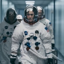 First Man - Il primo uomo: Ryan Gosling, Lukas Haas e Corey Stoll in una scena del film