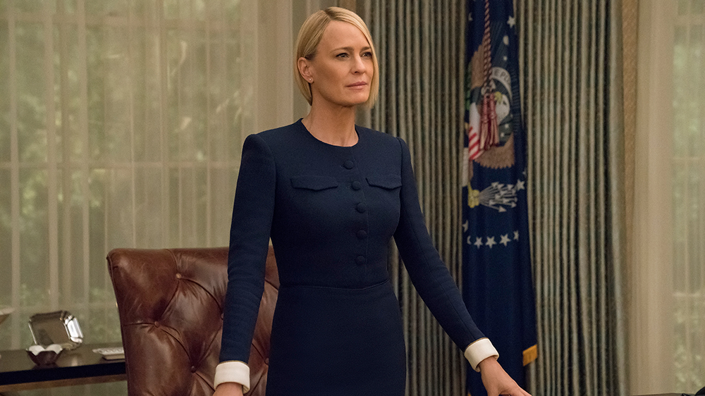 Robin Wright in una scena di House of Cards