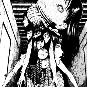 Un'immagine del manga Tomie