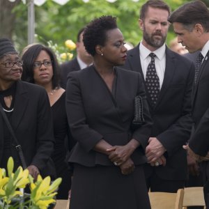 Widows - Eredità criminale: Viola Davis e Colin Farrell in un momento del film